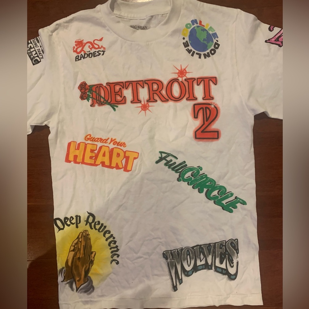 Big Sean Detroit 2 Tracklist Tee ( Tour Merch)